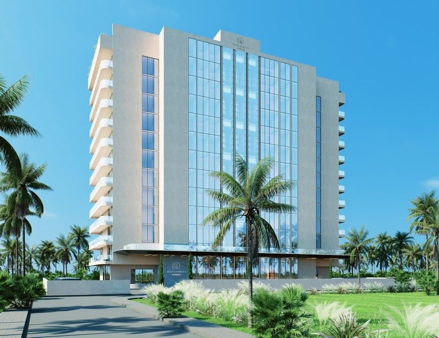 Glass facade rendering